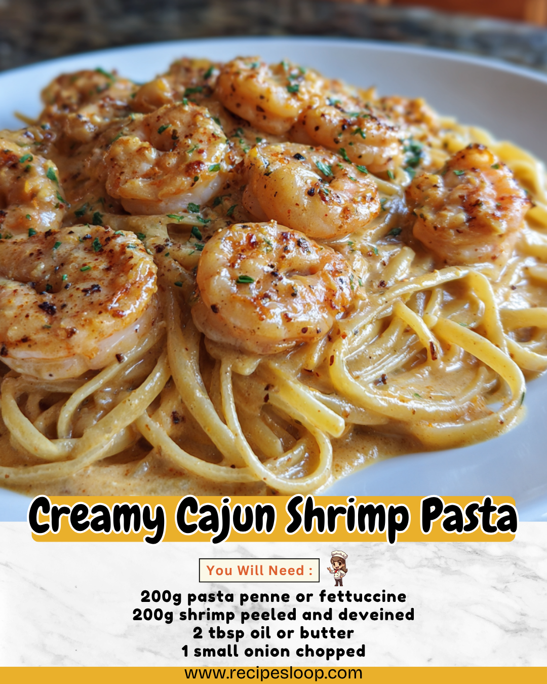 Creamy Cajun Shrimp Pasta | Rich Spicy and Velvety Smooth