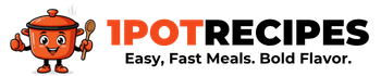 1 PotRecipes Logo | Easy Fast Meals Bold Flavor 1 PotRecipes logo for easy one pot recipes quick one pot meals and bold flavor cooking